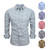 Men's long-sleeved shirt, plaid long-sleeved shirt, business casual slim-fit collared shirt, multiple colors available.