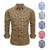 Men's long-sleeved shirt, plaid long-sleeved shirt, business casual slim-fit collared shirt, multiple colors available.