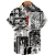 2023 Hawaiian Shirt 3d Anime Horror Print Short Sleeve Men's Shirt Cool Top Camicias Vintage Print Unisex Shirts 5xl