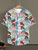 Men's Allover Print Short-Sleeved Shirt With Turn-Down Collar And Full Button-Front Closure For Summer Shirts Loose Men Clothing