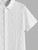 Men's regular slim fit solid color short sleeved shirt with button down casual hollow top, suitable for summer fashion daily wea