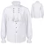 2024 Men's Gothic White Shirts And Blouses Tops Retro Victorian Medieval Lace Ruffles Stand Collar Puff Sleeve Shirt Clothing