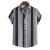 Hawaiian Shirt Harajuku Stripe Print Loose Fashion Casual Short Sleeve Men's Button Aloha Beach Summer Shirts For Men Clothing