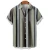 Hawaiian Shirt Harajuku Stripe Print Loose Fashion Casual Short Sleeve Men's Button Aloha Beach Summer Shirts For Men Clothing
