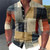 Men's shirt graphic geometric standing collar outdoor street long sleeved printed clothing fashion street clothing casual