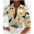 New Women's Lapel Button Long Sleeved Shirt Commuting Style Christmas Halloween Printed Comfortable Shirt For Women Tops Blouses