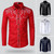 Men Lapel Shirt Embroidered Slim Fit Western Cowboy Shirt Lapel Collar Single-breasted Long Sleeve Stylish Men's Casual for A