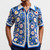 Summer New Men's Color Matching Short-Sleeved Knitted Shirt American Retro Fashion Trend Loose Casual Breathable Men's Tops