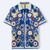 Summer New Men's Color Matching Short-Sleeved Knitted Shirt American Retro Fashion Trend Loose Casual Breathable Men's Tops