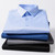 S-4XL Anti-Wrinkle Men Shirts Long Sleeve Dress Shirts For Men Slim Fit Camisa Social Business Blouse White Blue Office Shirt