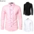 New 2026 Men's Long Sleeve Tuxedo Shirts Fashion Party Wedding Male Dress Shirts Ruffle Pleated Design Solid Shirt Chemise Homme