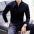Mens Long Sleeve Shirt Autumn High Quality Stand Collar Casual Slim Solid Color Shirt Oversized Size 5XL Fashion Men Clothing