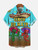 2024 Fashion Men's Hawaiian shirts Mexican Style Colorful Graffiti Art Poster Printing Short Sleeve Shirt  Hawaii style clothes