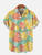 2024 Fashion Men's Hawaiian shirts Mexican Style Colorful Graffiti Art Poster Printing Short Sleeve Shirt  Hawaii style clothes