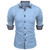 New 11 -color men's shirt Classic long -sleeved shirt double -breasted solid color loose Hawaiian shirt business office 6xl