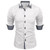 New 11 -color men's shirt Classic long -sleeved shirt double -breasted solid color loose Hawaiian shirt business office 6xl