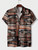 Irregular Personalized Interesting Print Design men's short-sleeved Shirt Casual Fashion Button Shirt Top