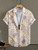 Irregular Personalized Interesting Print Design men's short-sleeved Shirt Casual Fashion Button Shirt Top