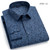 Men Long Sleeve Shirts Fashion Print Plaid Wrinkle Resistant Non Ironing Stripe Man Clothing Casual Smart Business Dress Shirts
