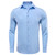 Hi-Tie Plain Solid Silk Men's Shirts Long Sleeve Lapel Dress Suit Shirt Blouse Wedding Business Blue Mint Pink Purple Green Gray