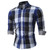 Men's shirt striped pattern printed outdoor street long sleeved button printed clothing fashion street clothing designer