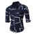 Men's shirt striped pattern printed outdoor street long sleeved button printed clothing fashion street clothing designer