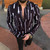 Men's shirt striped pattern printed outdoor street long sleeved button printed clothing fashion street clothing designer
