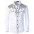 Men's shirt striped pattern printed outdoor street long sleeved button printed clothing fashion street clothing designer