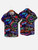 Men's Neon Pattern Printed Shirts Men's Fashion Casual Shirt Comfortable Beach Short Sleeved Shirt Men's Single Breasted Shirts