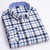 Men's Social Shirt Long Sleeve Pure Cotton Oxford Thin Soft Buttoned Plaid Formal Male Clothes Oversized Shirt Plus Size S~7XL