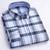 Men's Social Shirt Long Sleeve Pure Cotton Oxford Thin Soft Buttoned Plaid Formal Male Clothes Oversized Shirt Plus Size S~7XL