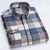 Men's Social Shirt Long Sleeve Pure Cotton Oxford Thin Soft Buttoned Plaid Formal Male Clothes Oversized Shirt Plus Size S~7XL