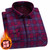 2025 Autumn Winter Men's Fashion Plaid Striped Print Shirts Double-sided Fleece Long Sleeve Thick Warm Shirts Soft Big Size 7XL