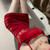 Red Christmas Sexy Lingerie, Pure Desire Velvet Sleepwear Uniform Set, Qqny Stepmother Bodycon Dress