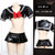 Moonlight Whisper Sexy Lingerie Women's Patent Leather Split Pleated Skirt Sexy Uniform Temptation Set Manufacturer Wholesale