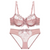 Sexy Lace Push Up Bra Set Breathable PantiesThin Mesh Cup Transparent Behalf Lingerie Bow Embroidery Flora Soutien Gorge