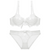 Sexy Lace Push Up Bra Set Breathable PantiesThin Mesh Cup Transparent Behalf Lingerie Bow Embroidery Flora Soutien Gorge