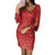 Sexy Silver Sequin Nightclub Party Tassel V Neck Mini Dress 2025 Fashion Elegant Long Sleeve Slim Fit Hip Dress Party Vest