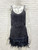 Sexy backless black white mini sequin summer dress women elegant tassel evening party dresses woman prom birthday dress vestidos