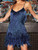 Sexy backless black white mini sequin summer dress women elegant tassel evening party dresses woman prom birthday dress vestidos