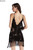 New Women's Tassel Sequin Dresses Fashion V Neck Fringe Embroidery Mini Dress Femme Vestidos Sexy Backless Nightclub Party Dress