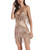 New Women's Tassel Sequin Dresses Fashion V Neck Fringe Embroidery Mini Dress Femme Vestidos Sexy Backless Nightclub Party Dress