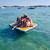 3M DWF Water Play Equipment Square Inflatable Floating Yacht Yoga Platform With Seat
