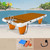 4m Inflatable Floating Dock Water Floating Dock Mat with Non-Slip EVA Surface Inflatable Swim Platform Dock For Lake  Pool Beach