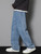 2026 New Korean Men's Casual Long Jeans Classic Man Straight Denim Wide-leg Pants Solid Color Light Blue Grey Black