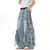 IEFB American Style Men's Jeans Solid Color Multi Pockets Casual Worn-out Trousers Deconstruction Wide Leg Denim Pants 9W4066