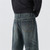 Vintage Jeans Loose Wide Leg Men's Spring New Straight Denim Pants Fashion Embroidered High Street Korean  Casual Trousers