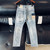 High-quality Spring Autumn Hiphop Men's Light Blue Jeans Korean Styles Washed Casual Denim Slim-fit Color Splashes Pencil Pants