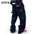 Liys Retro Black Fashion Work Jeans Men Casual Straight-Leg Classic Work Denim Trousers Korean Brand Pant Men's Summer Pants