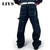Liys Retro Black Fashion Work Jeans Men Casual Straight-Leg Classic Work Denim Trousers Korean Brand Pant Men's Summer Pants
